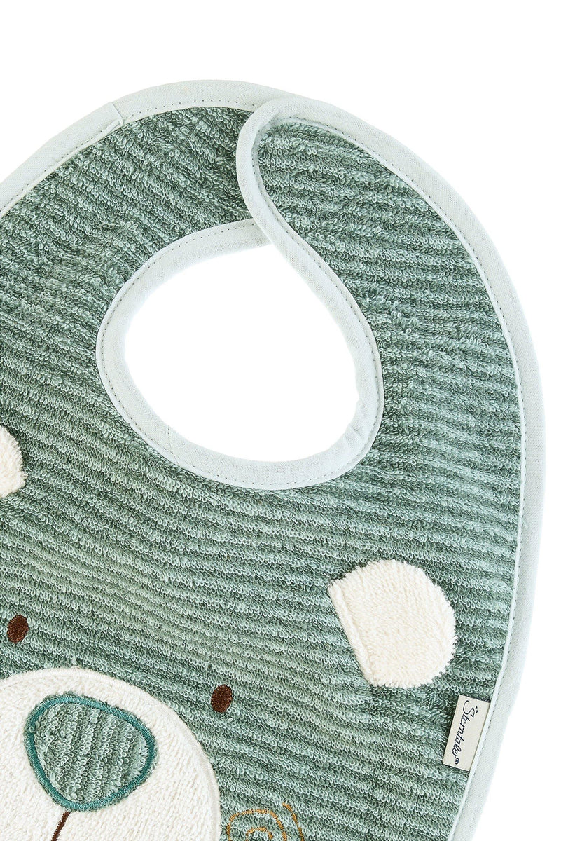 Plastik-Klettlätzchen ⭐️ Bär Ben in Mittelgrün