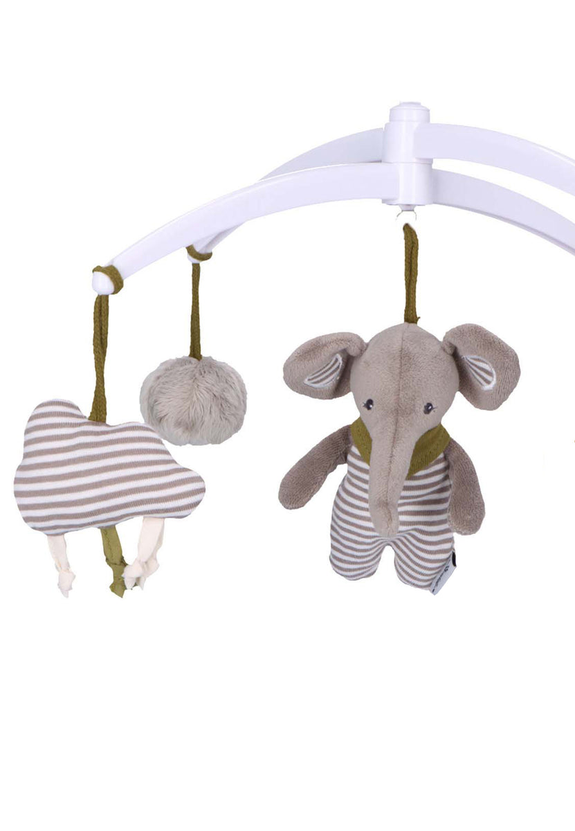 ⭐️ Die Elefant Eddy Mobile Zauberflöte Baby grau,