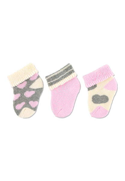 First socks with cuffs, pack of 3