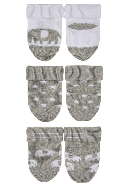 Premières chaussettes à revers, lot de 3