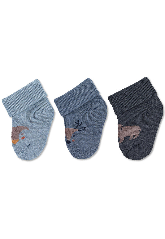 Premières chaussettes à revers, lot de 3