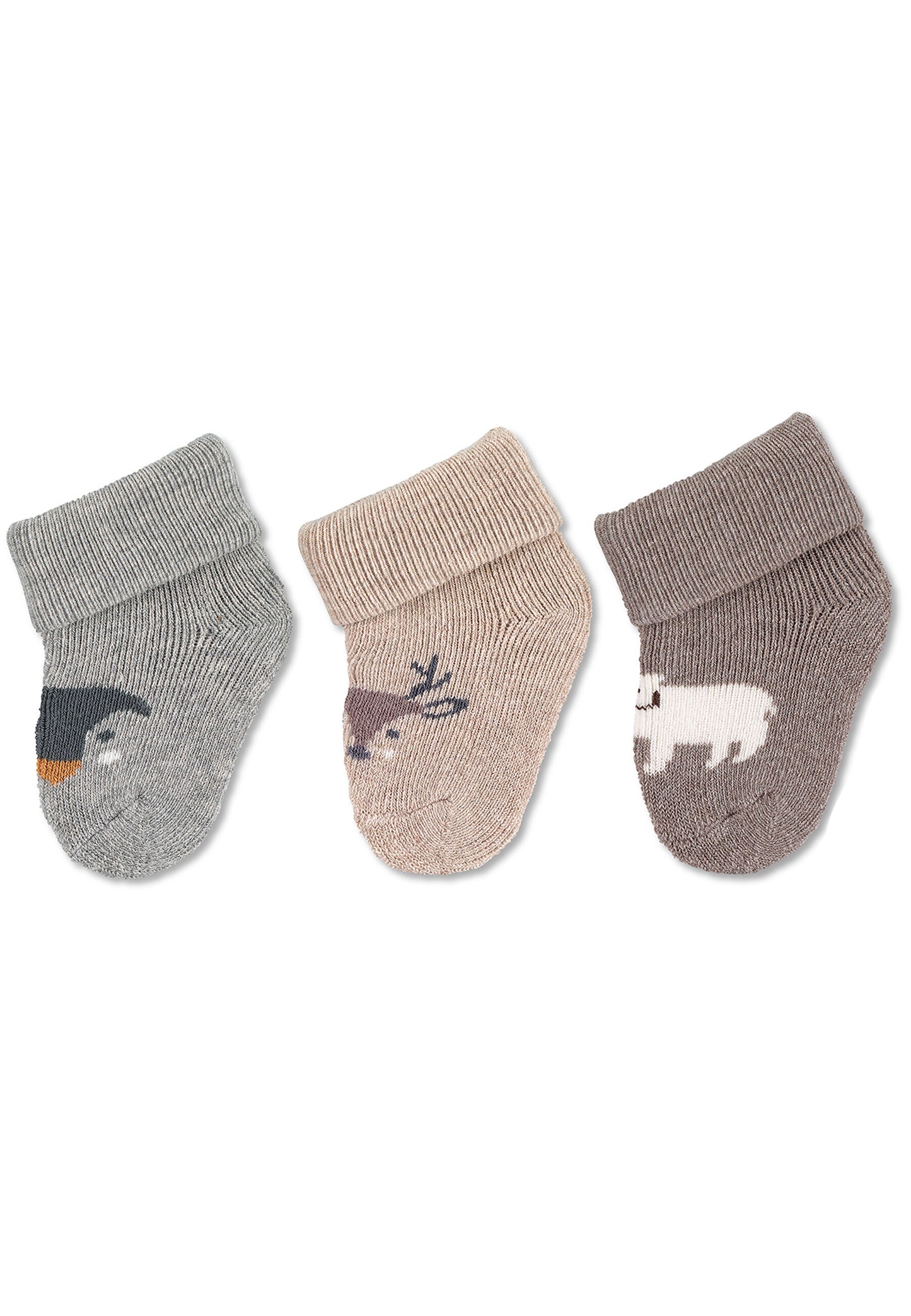 Premières chaussettes à revers, lot de 3