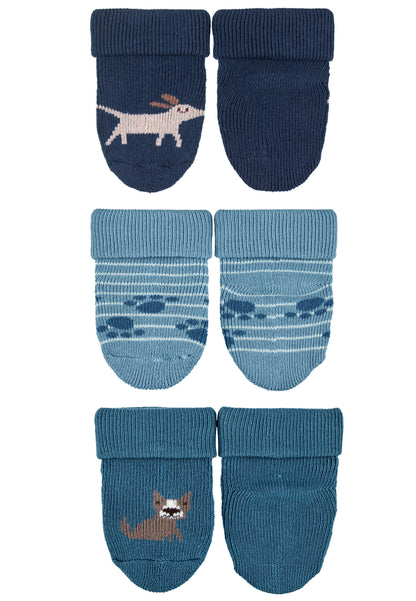 Premières chaussettes à revers, lot de 3