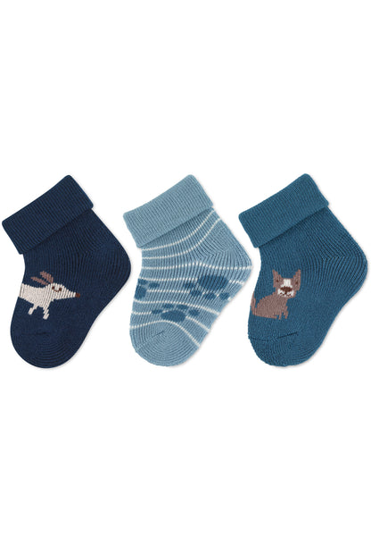 Premières chaussettes à revers, lot de 3