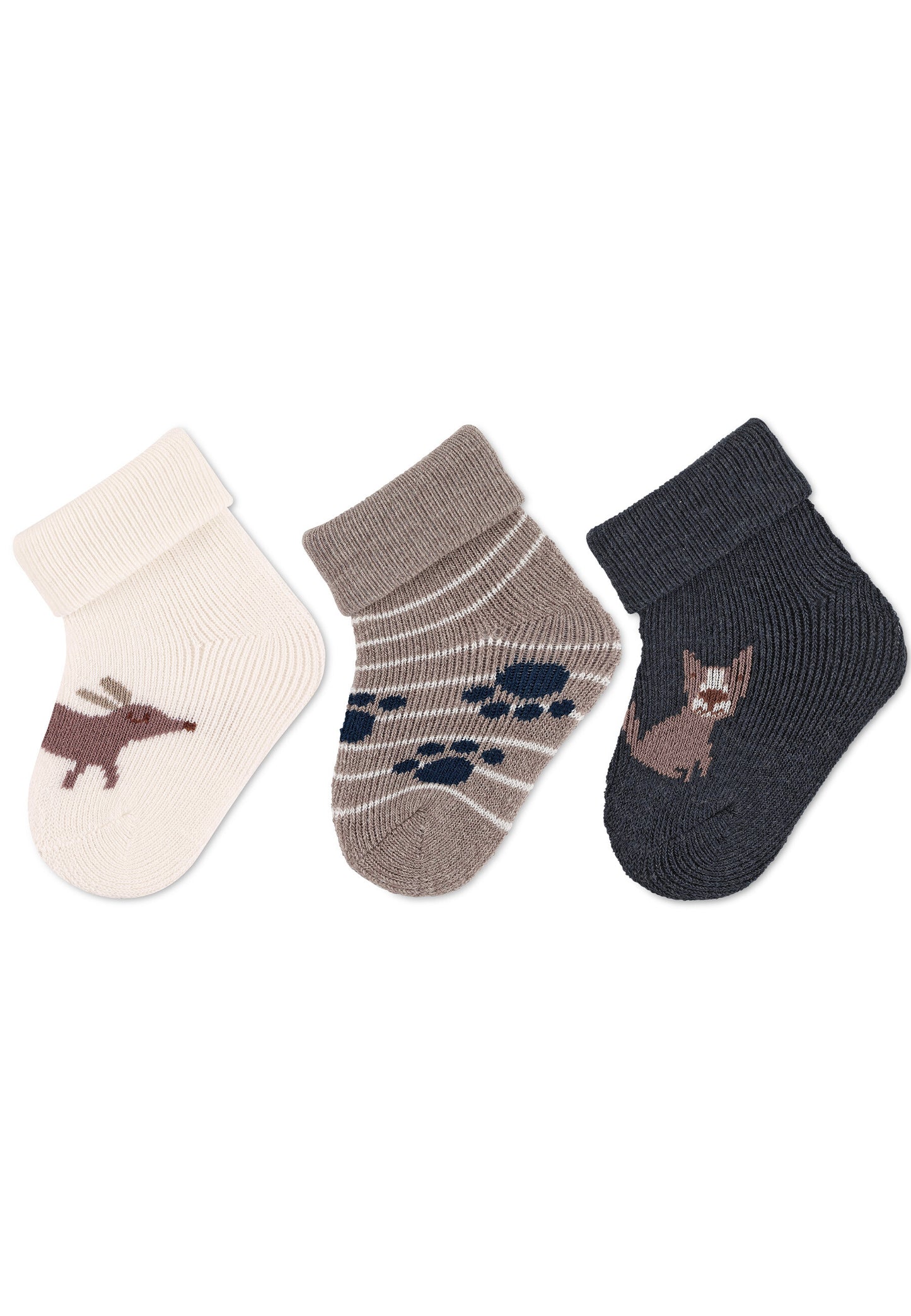 Premières chaussettes à revers, lot de 3