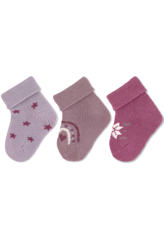 Premières chaussettes à revers, lot de 3