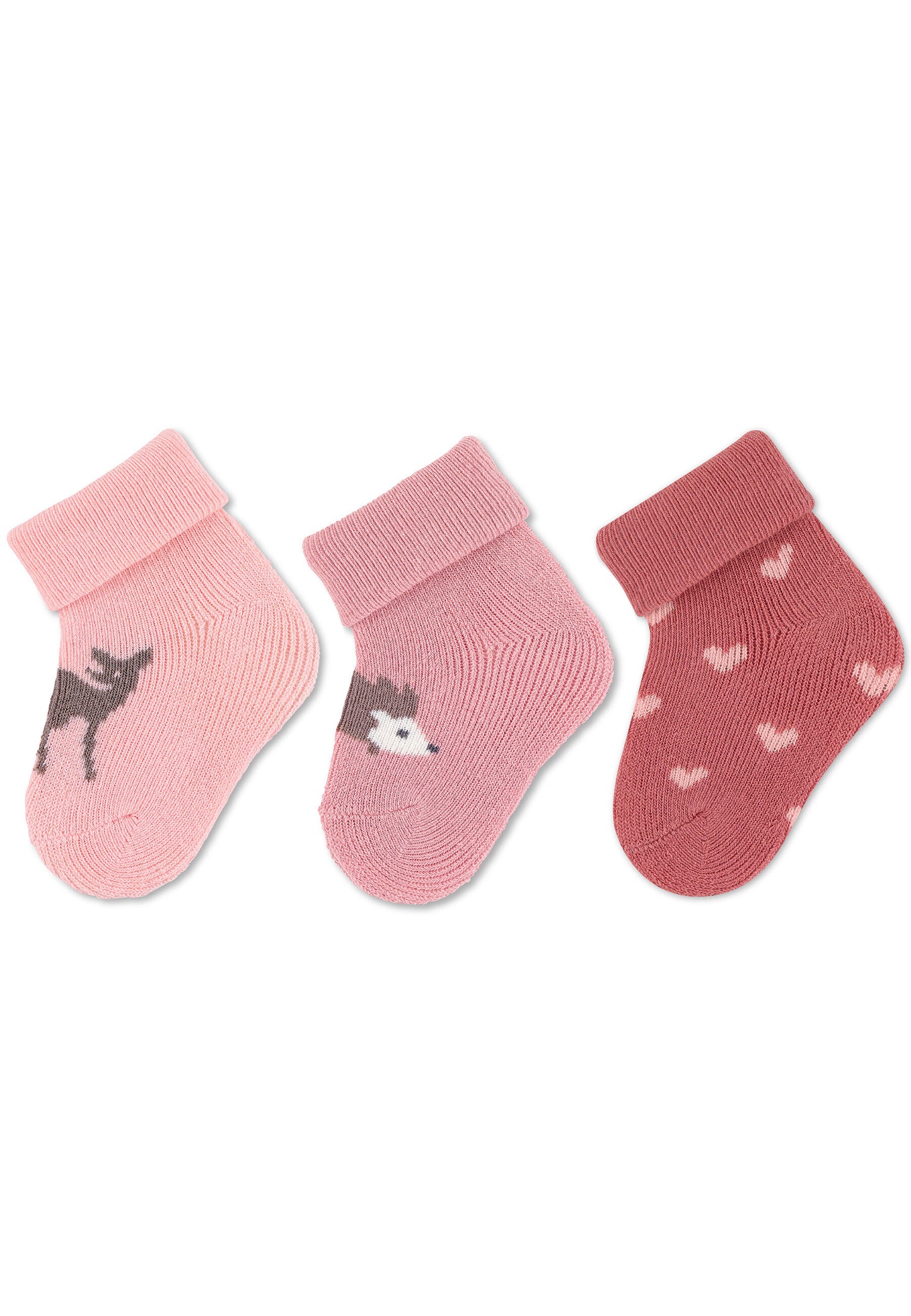 Premières chaussettes à revers, lot de 3