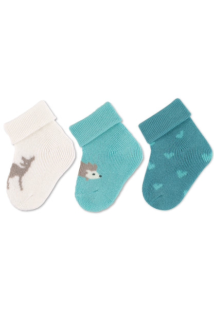 Premières chaussettes à revers, lot de 3