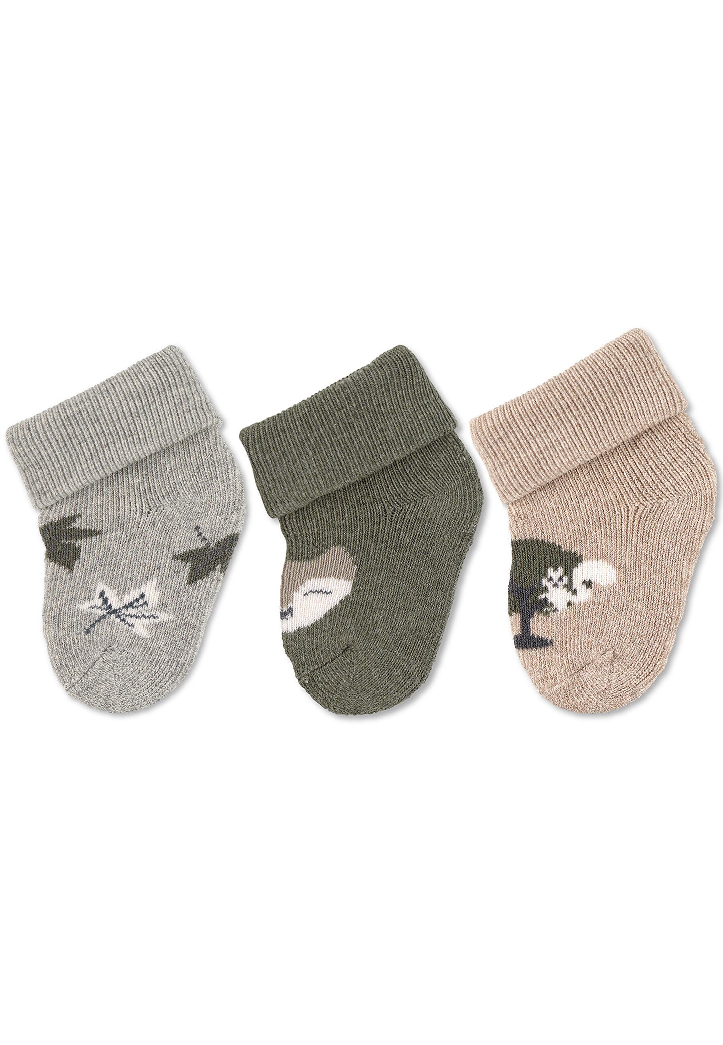 Premières chaussettes à revers, lot de 3