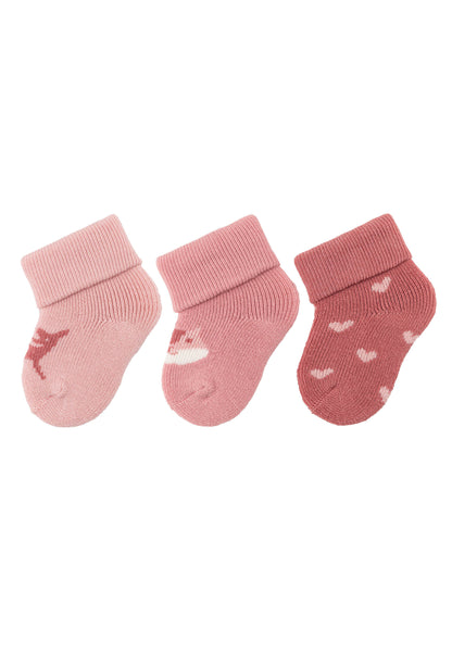 First socks with cuffs, pack of 3