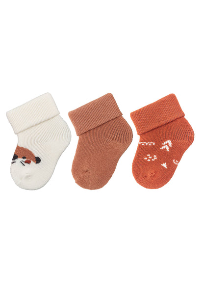 Premières chaussettes à revers, lot de 3