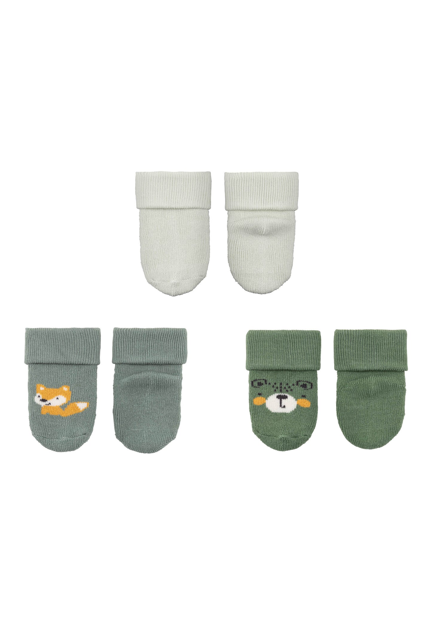 Premières chaussettes à revers, lot de 3