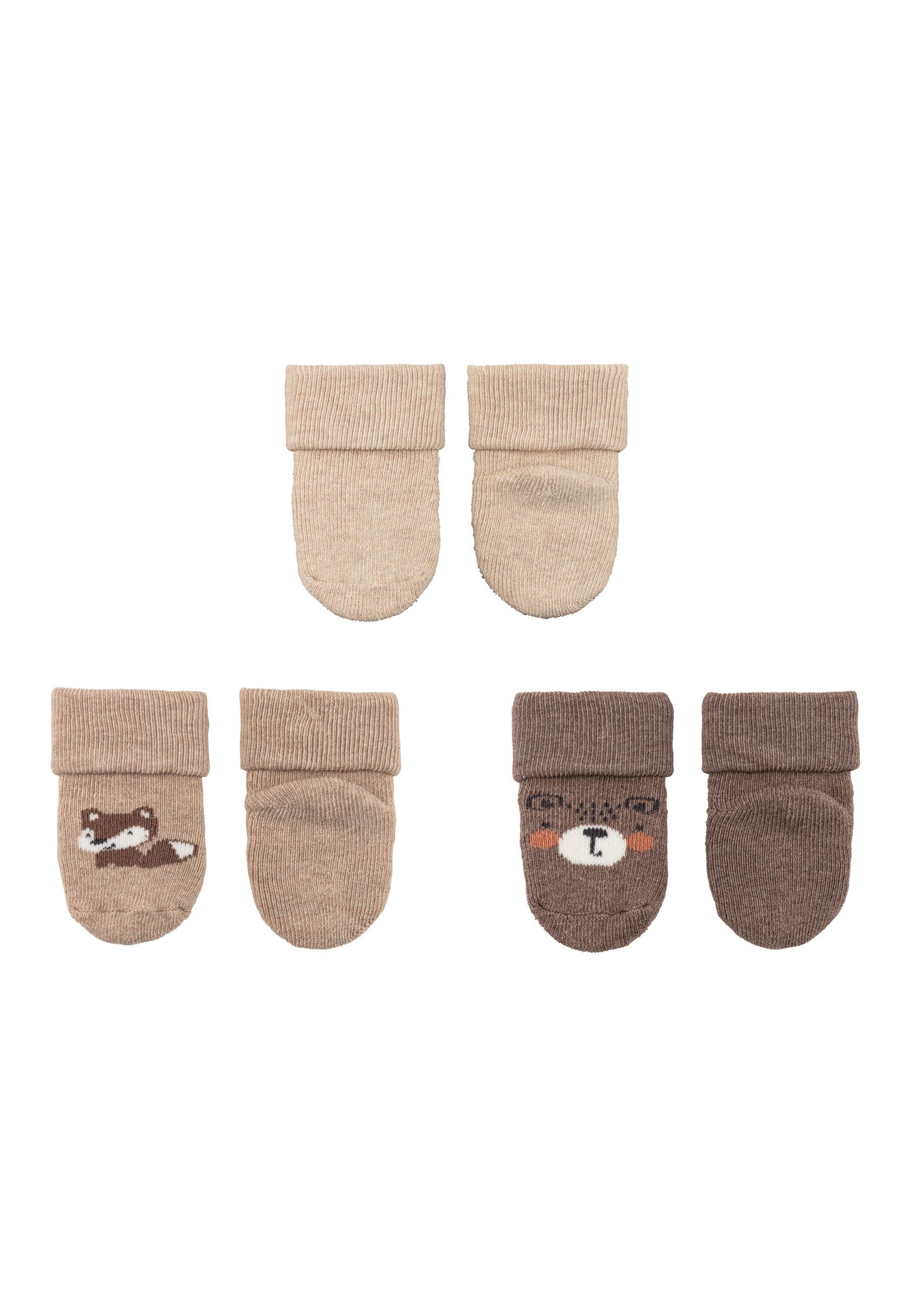 Premières chaussettes à revers, lot de 3