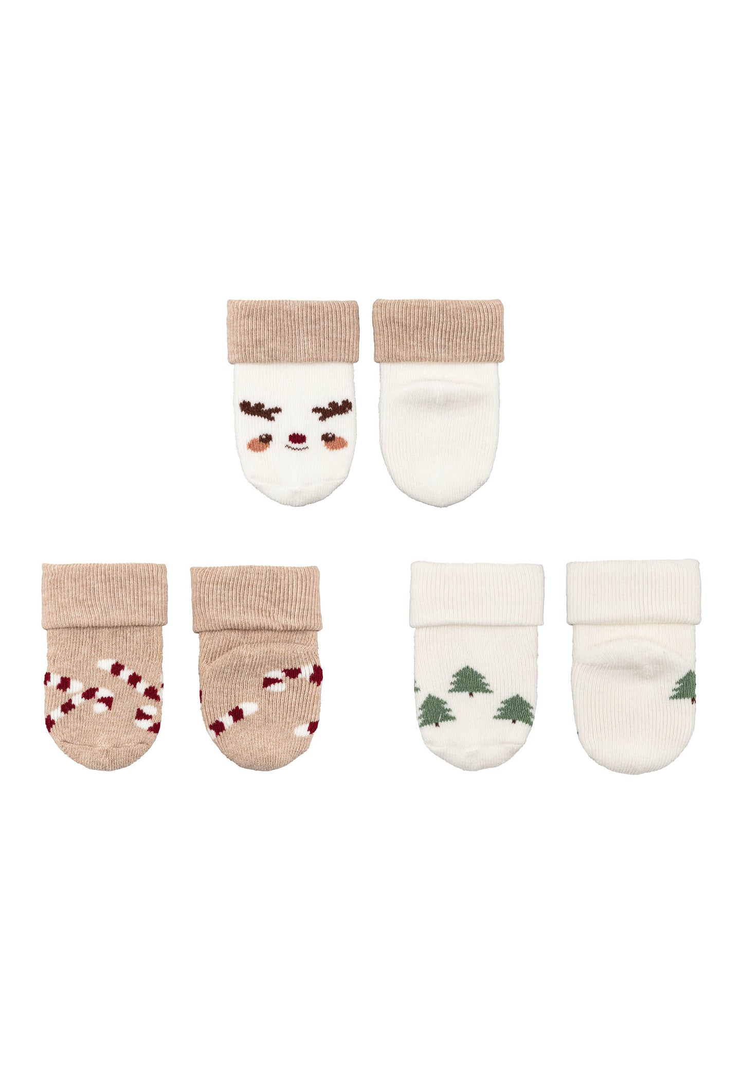 First socks with cuffs, pack of 3