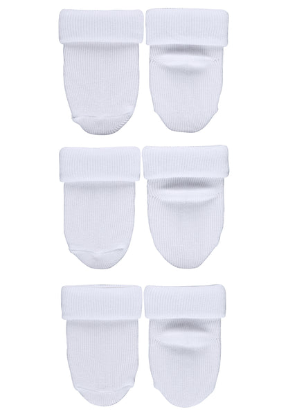 Premières chaussettes à revers, lot de 3