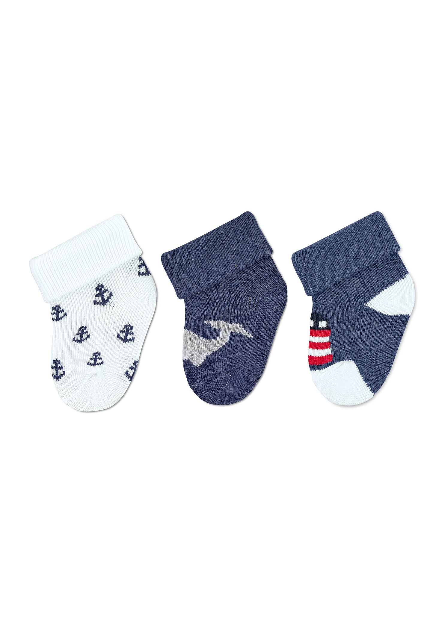 Premières chaussettes à revers, lot de 3