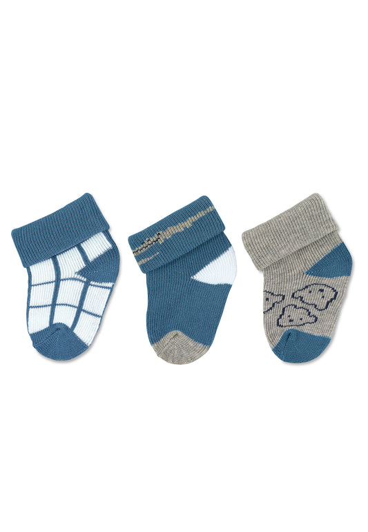 Premières chaussettes à revers, lot de 3