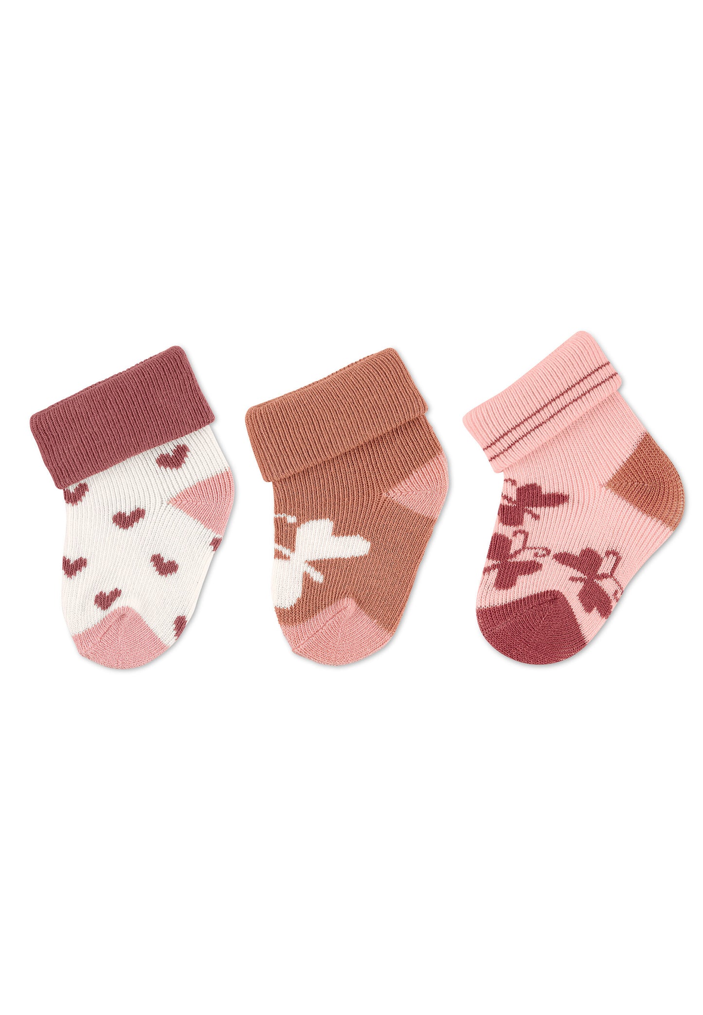 Premières chaussettes à revers, lot de 3