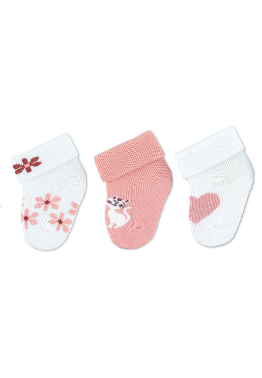 Premières chaussettes à revers, lot de 3