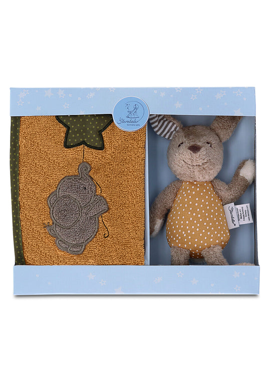 Coffret cadeau Happy Bunny en rouille et marron