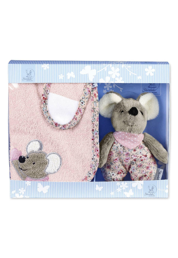 Geschenk-Set Maus Mabel ⭐️ Rosa in und Grau