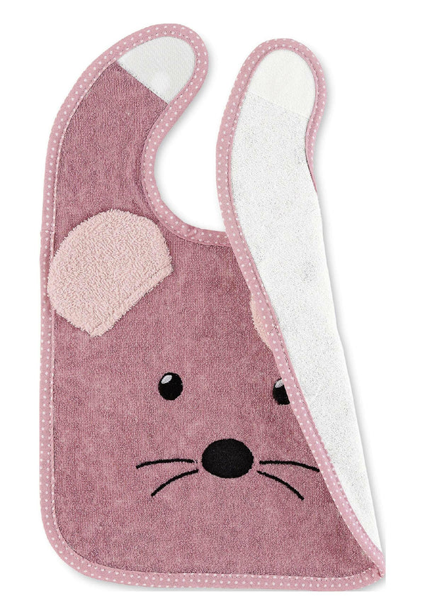 Mabel in Maus Plastik-Klettlätzchen ⭐️ Rosa