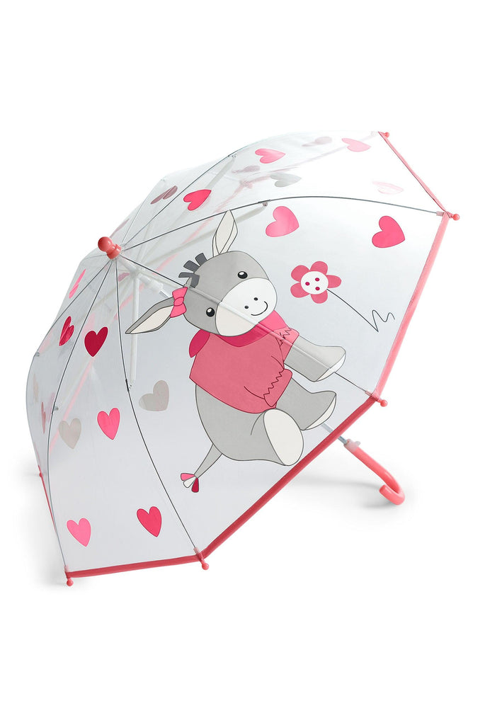 Girl ⭐️ Emmi Transparent/Rosa Kinder Regenschirm Esel