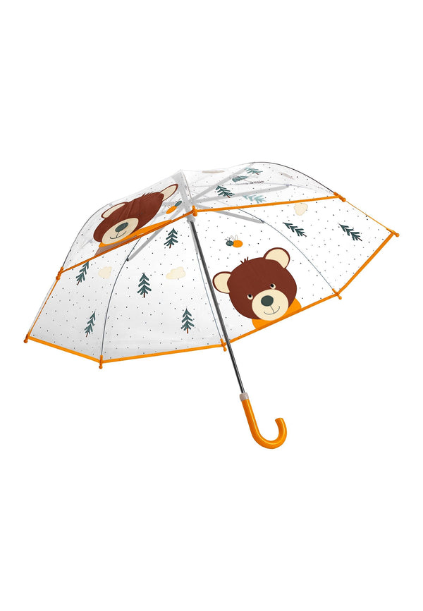 ⭐️ Bär Kinder Transparent/Braun/Gelb Ben Regenschirm