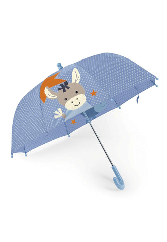 Esel Grau und Kinder Blau, Orange Emmi ⭐️ Regenschirm