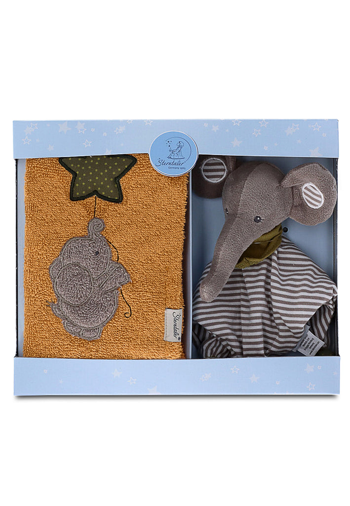 Elefant Eddy in und Grau ⭐️ Rost Geschenk-Set